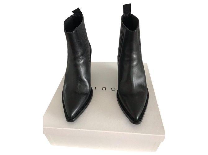 IRO Boots Black Leather  - Joli Closet