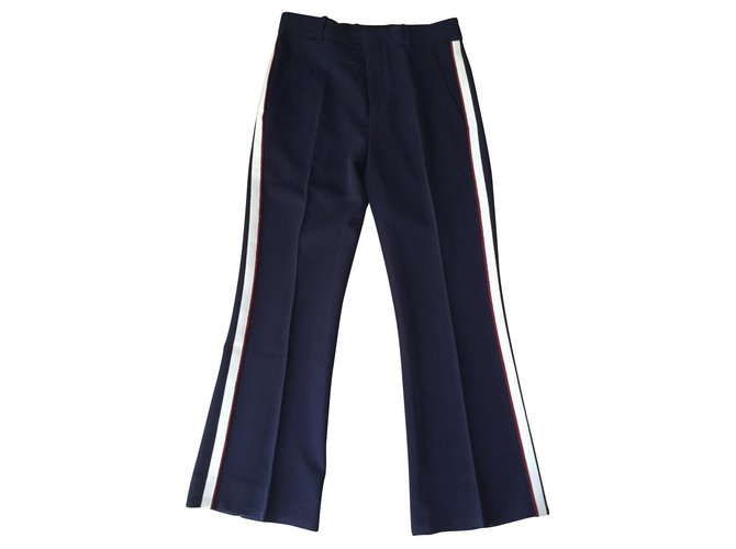 Gucci Pantalons, leggings Viscose Bleu  ref.149330