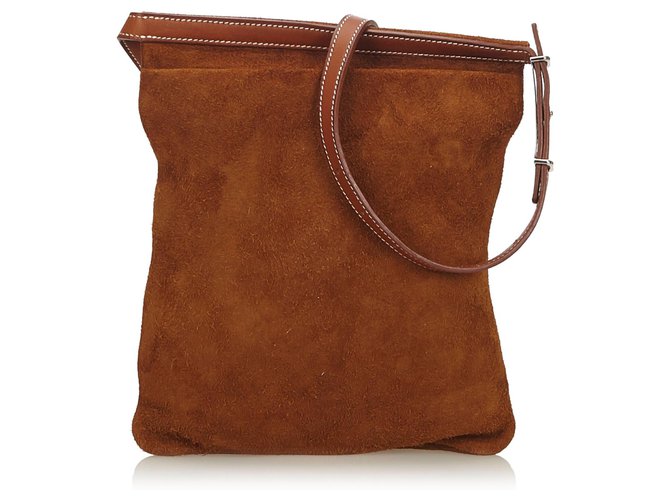 Hermès Hermes Brown Suede Leather Belt Bag  ref.149411