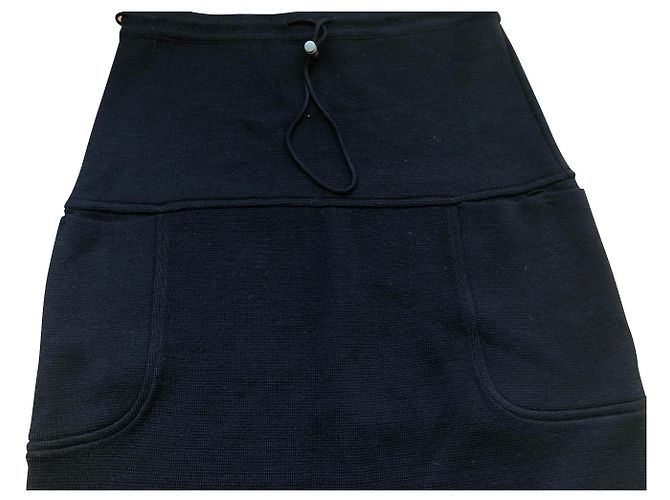 Falda Sonia Rykiel de lana negra Talla M Negro