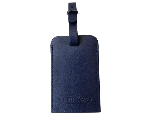 Rimowa travel/name tag Navy blue Leather  ref.149549