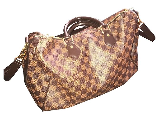 Speedy Sac Louis Vuitton veloce Marrone scuro