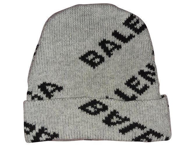 Balenciaga Chapéus Gorros Cinza Mohair  ref.149634