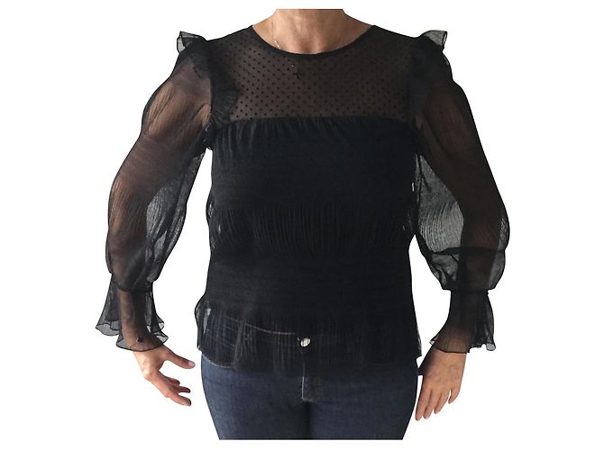 Maje Top in Schwarz aus Polyester