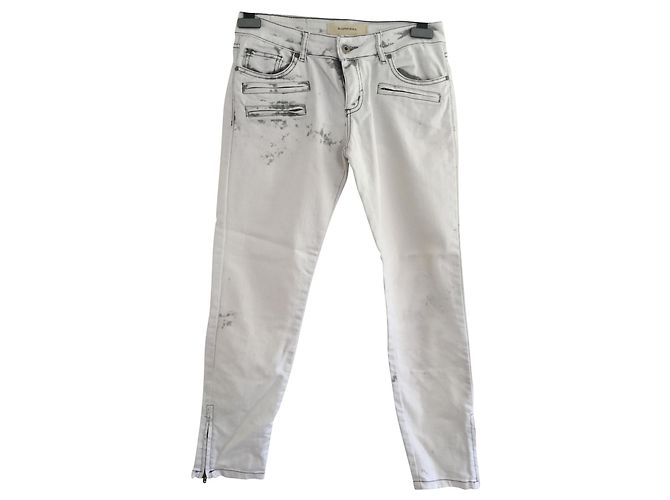 Autre Marque Vaqueros Slim Rapsodia Gris Crudo Blanco roto
