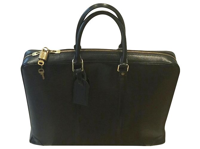 Louis Vuitton Porte document Cuir Noir