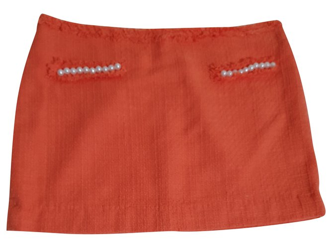 Hallhuber Skirts Orange Cotton  ref.149741