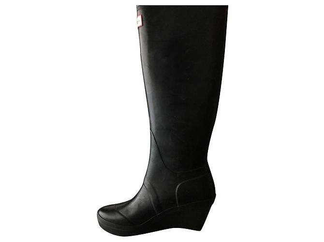 Hunter Botas de Cunha de Caçador Preto