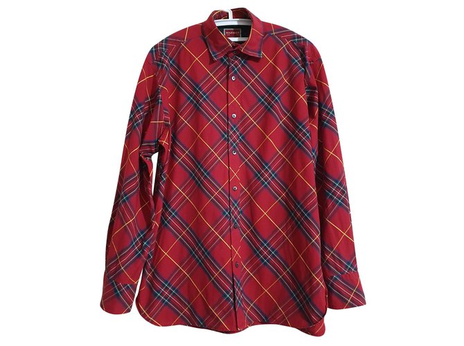 Tommy Hilfiger chemises Coton Rouge Multicolore  ref.149863
