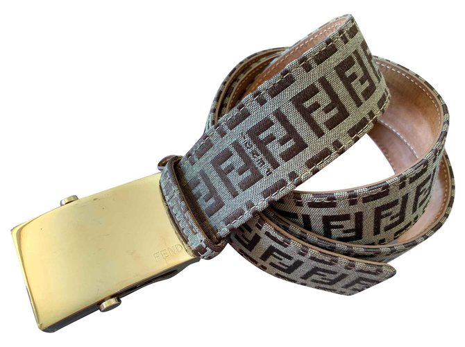 Fendi Belts Beige Leather  ref.149869