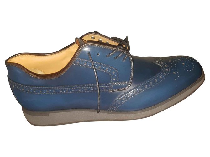 CHURCH'S NEW Blue Leather  ref.149891