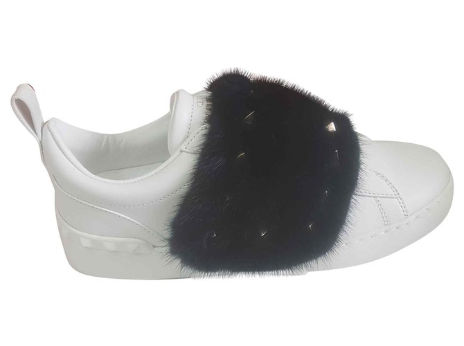 valentino fur sneakers