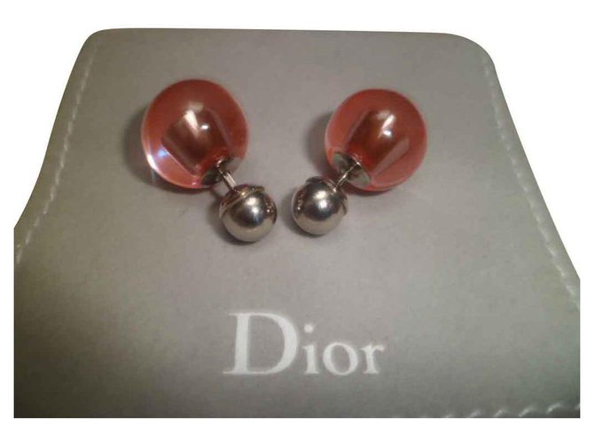 Tribals earrings Dior Résine Rose  ref.149947