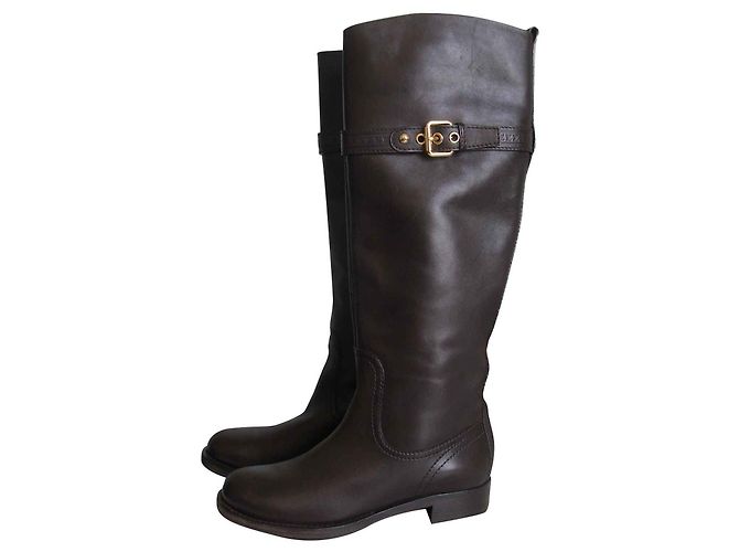 Louis Vuitton Riding Boots Brown Leather