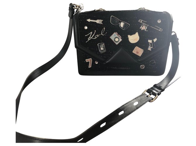 Karl Lagerfeld Handbags Black Leather  ref.149979