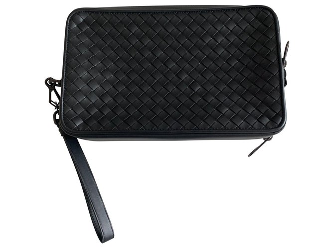 Bottega Veneta travel pouch Black Leather  ref.149993