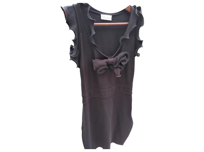 Red Valentino Cocktailkleid Schwarz Viskose