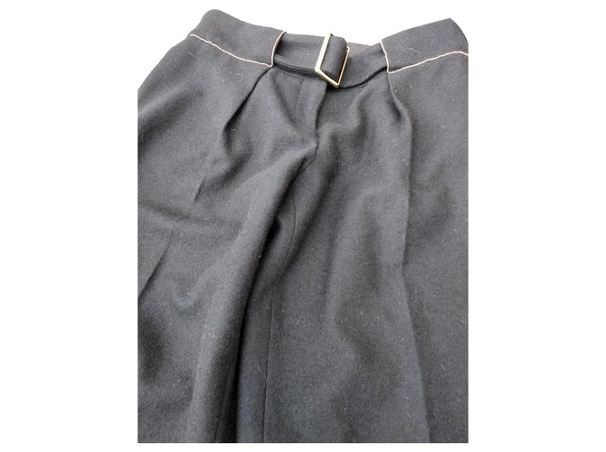 pantalón de lana CHANEL Negro  ref.150019
