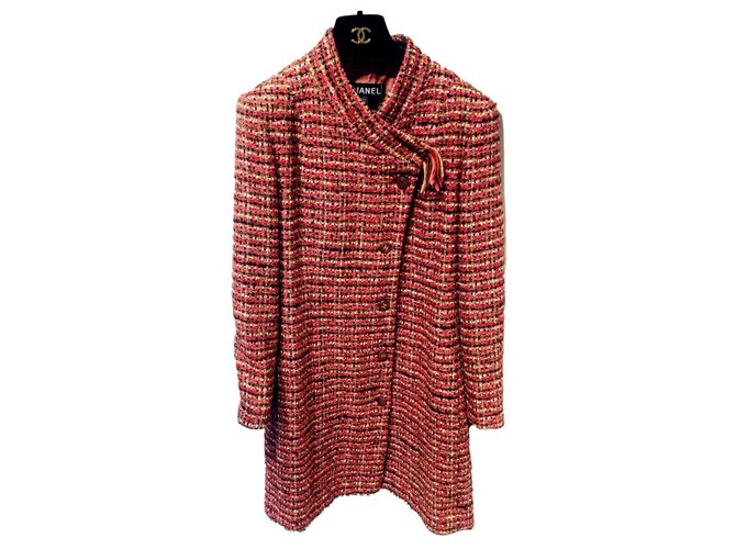 Chanel Manteaux, Vêtements d'extérieur Tweed Multicolore  ref.150045