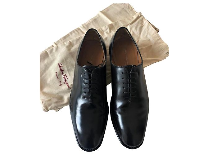 Salvatore Ferragamo SCARPE STRINGATE FORMALI UOMO FERRAGAMO Nero Pelle