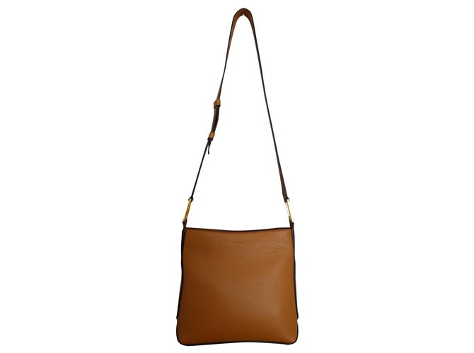Lancel Handbags Brown Light brown Caramel Leather Metal  ref.150062