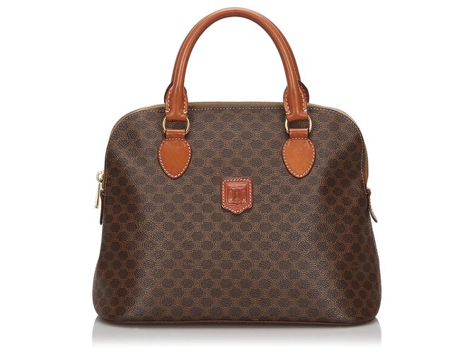 Céline Celine Brown Macadam Handbag Leather Plastic  ref.150139