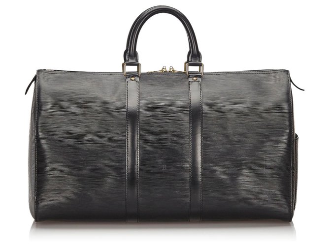 Louis Vuitton Black Epi Keepall 45 Leather  ref.150144
