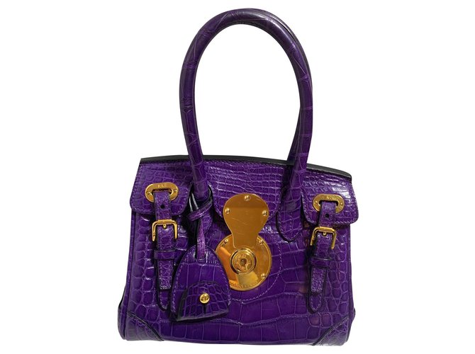 Ralph Lauren Ricky Purple Leather Exotic leather  ref.150198