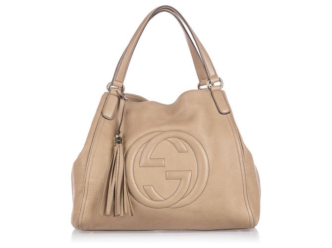 Gucci Leather Soho Tote Bag