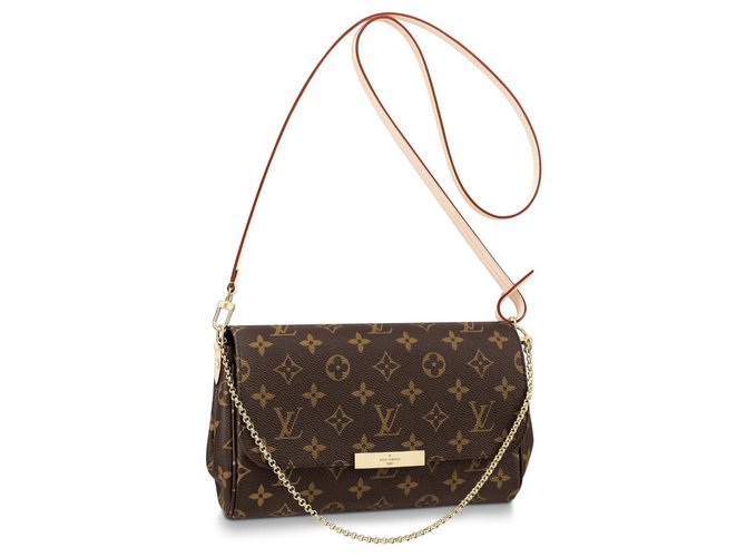 Louis Vuitton Favourite new Brown Leather  ref.150352