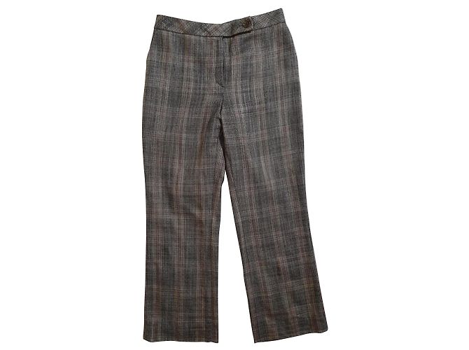 Pantalones Akris de lana tartán Multicolor