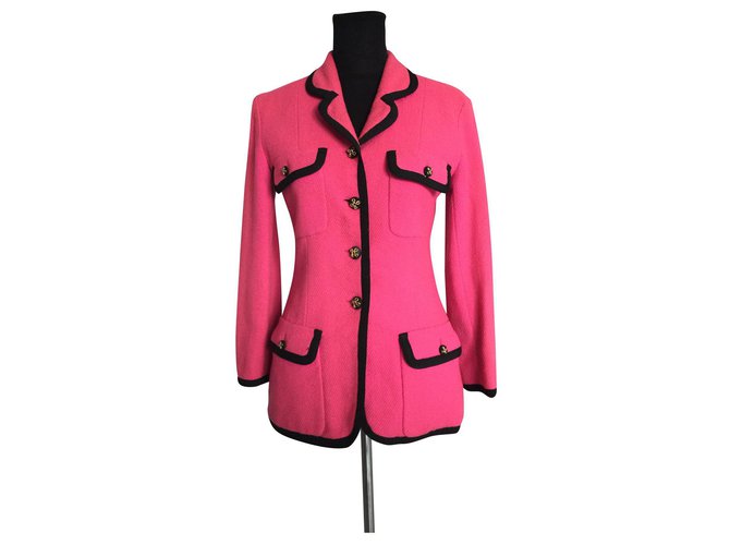 Chanel Jackets Pink Tweed  ref.150606