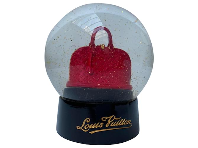 Louis Vuitton Boule de neige avec le sac à main Alma Rouge  ref.150648