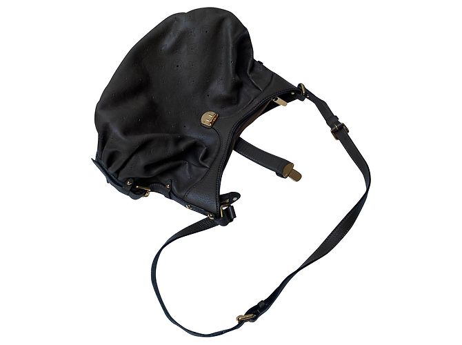 Louis Vuitton Bolsa de ombro e alça ajustável Cinza