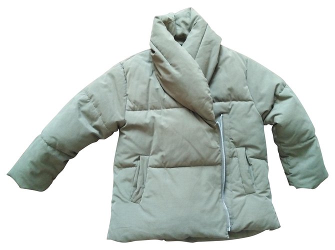 Zara Puffy jacket Khaki  ref.150699