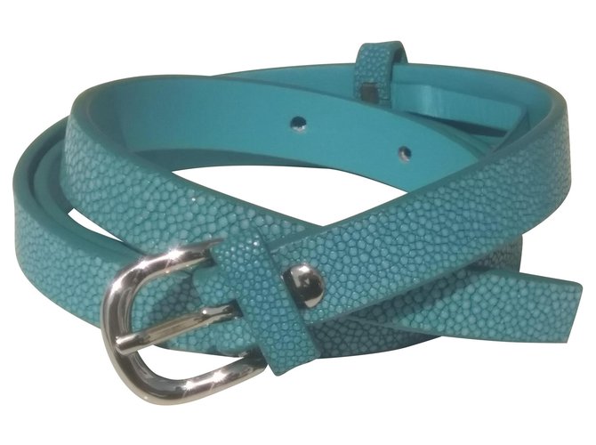 Autre Marque Turquoise stingray belt Exotic leather  ref.150737