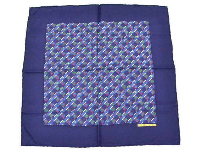 Hermès scarf Blue Silk  ref.150835