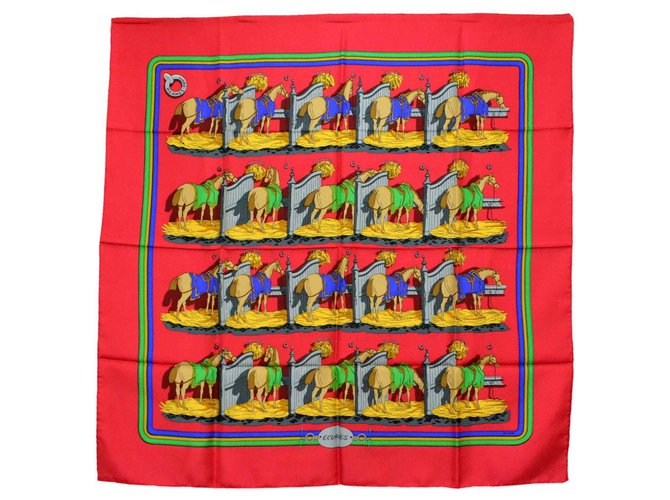 Sciarpa di Hermès Rosso Seta  ref.150909