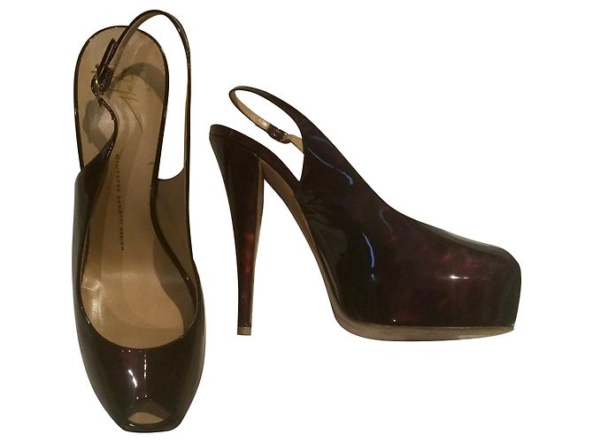 Giuseppe Zanotti „Monro 105Plattform Peep Toe Braun Kastanie
