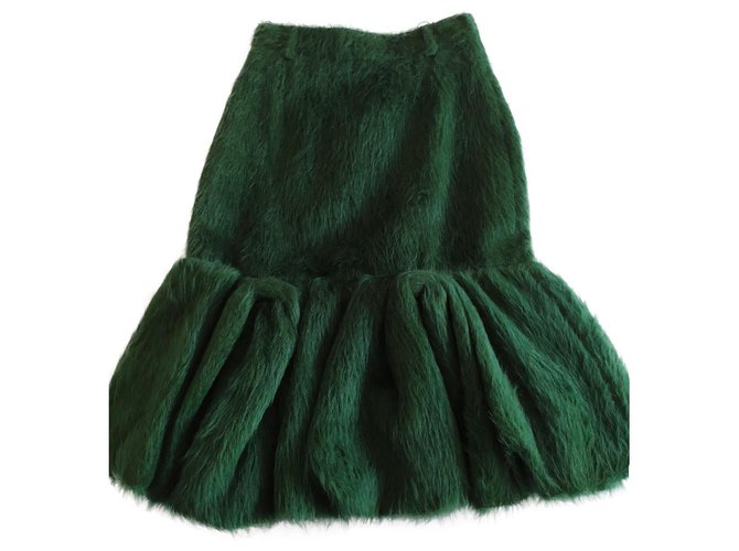 Prada green skirt Wool Mohair  ref.150964
