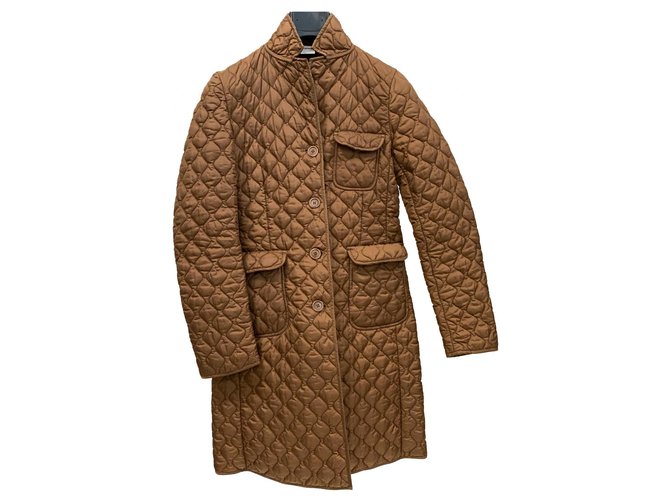 quilted parka coat