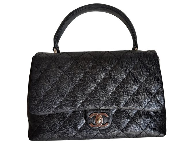 Chanel Coco Black Leather ref.150988 - Joli Closet