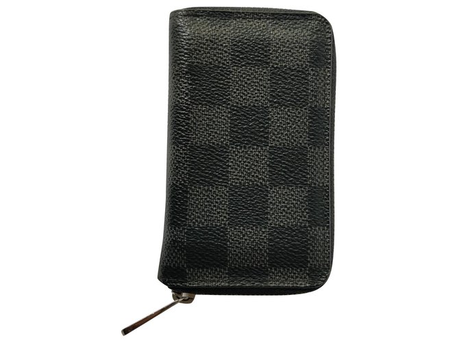 Louis Vuitton ZIP Around Cuir Noir  ref.150995