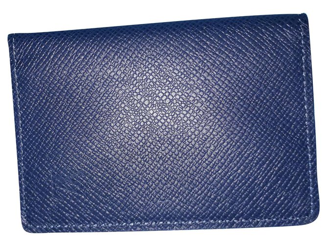 Louis Vuitton Pocket organizer Dark blue Leather  ref.151013