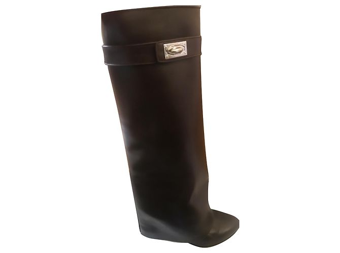 Givenchy Shark Lederstiefel braun