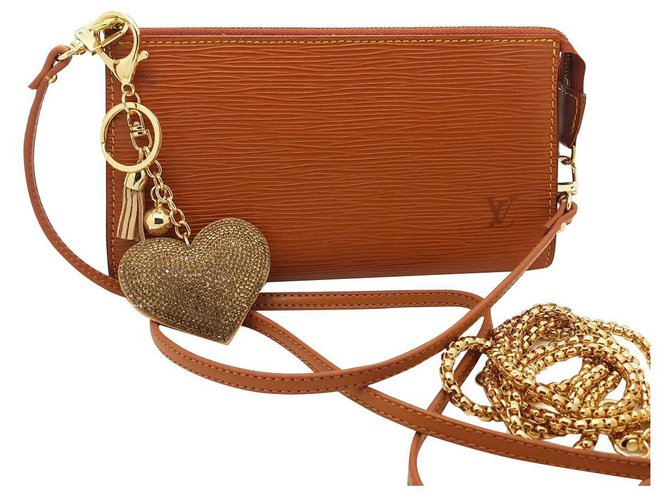 Louis Vuitton Accessory pouch Caramel Leather  ref.151037