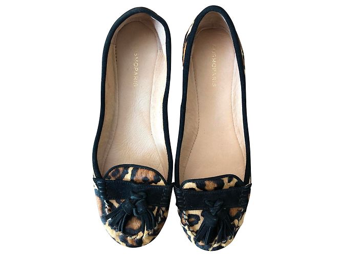 Autre Marque Mocassini in pelle stampa leopardata 37 Stampa leopardo