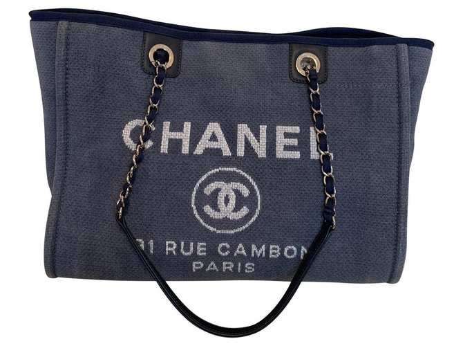 Chanel Deauville Jean Bleu  ref.151101