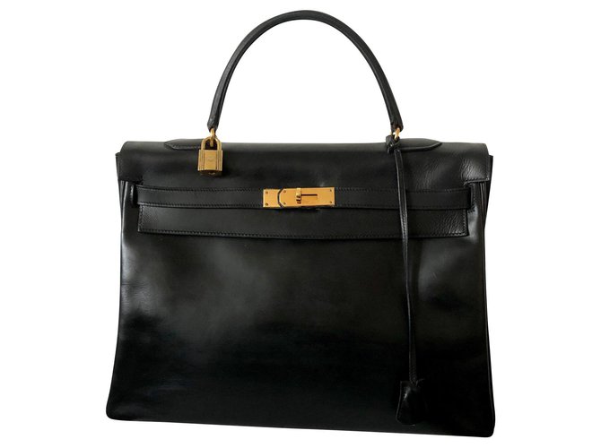 Hermès Kelly 35 Black Leather  ref.151109