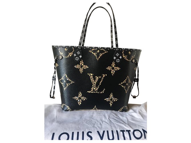 Louis Vuitton Neverfull Black Cloth  ref.151202